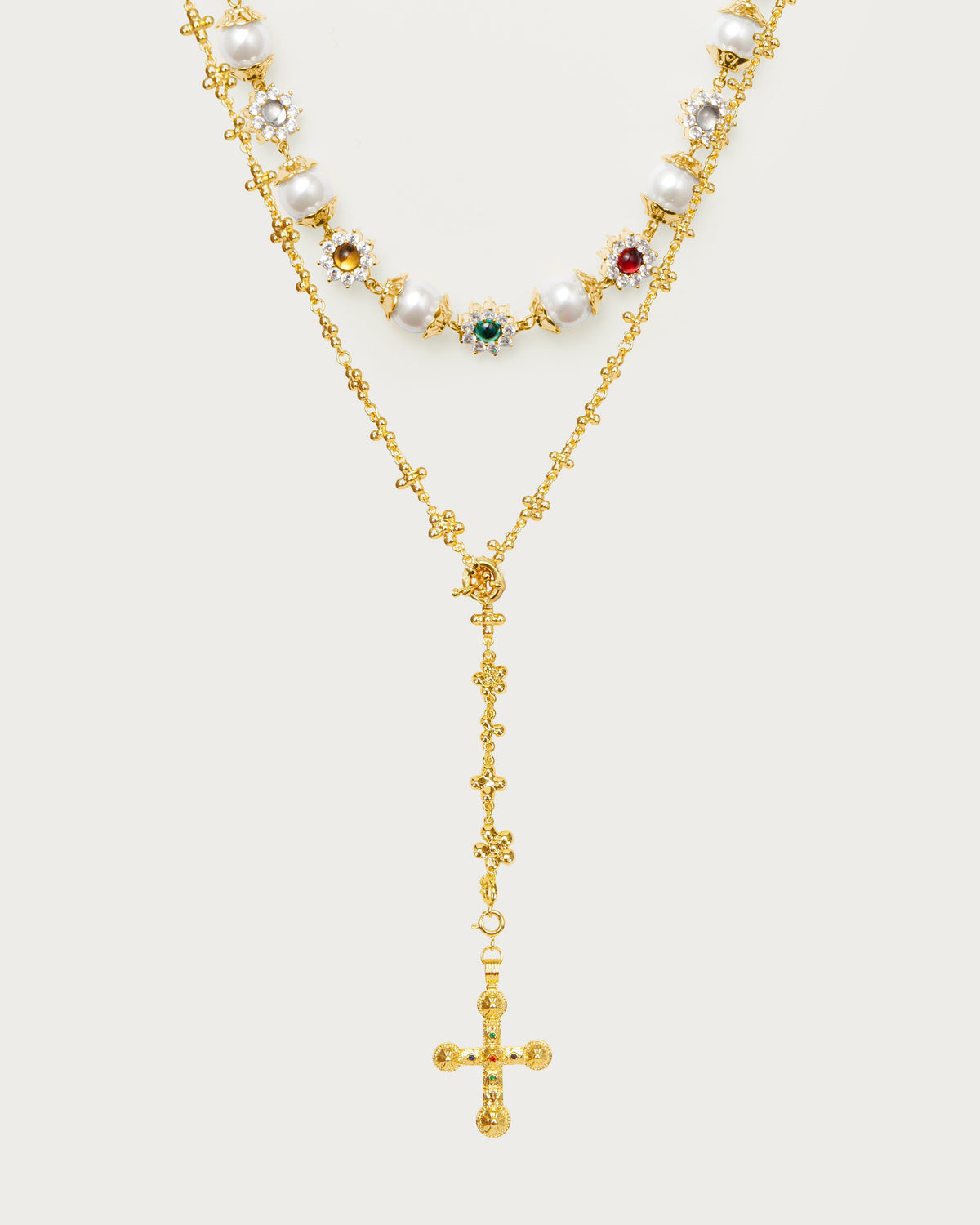 Daisy Molecule Necklace Set in Silver