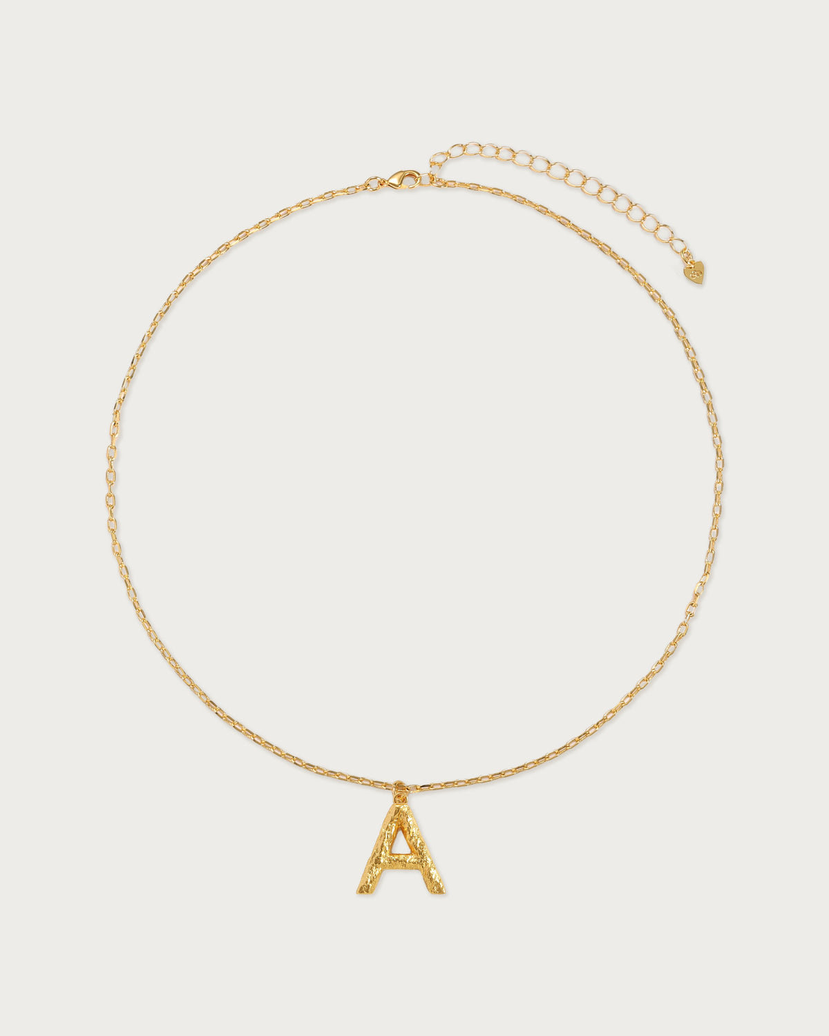 Textured Initial Necklace
