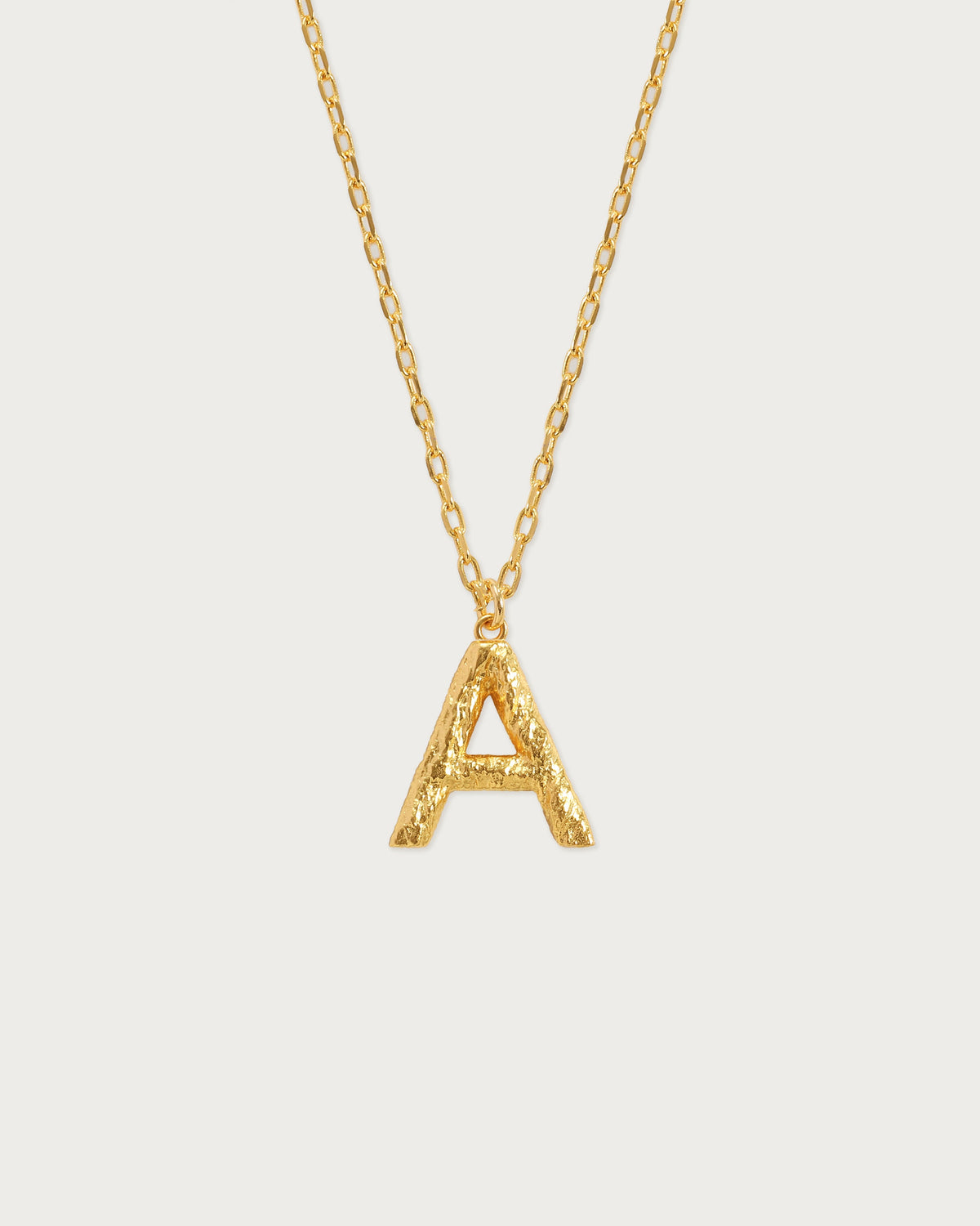 Textured Initial Necklace